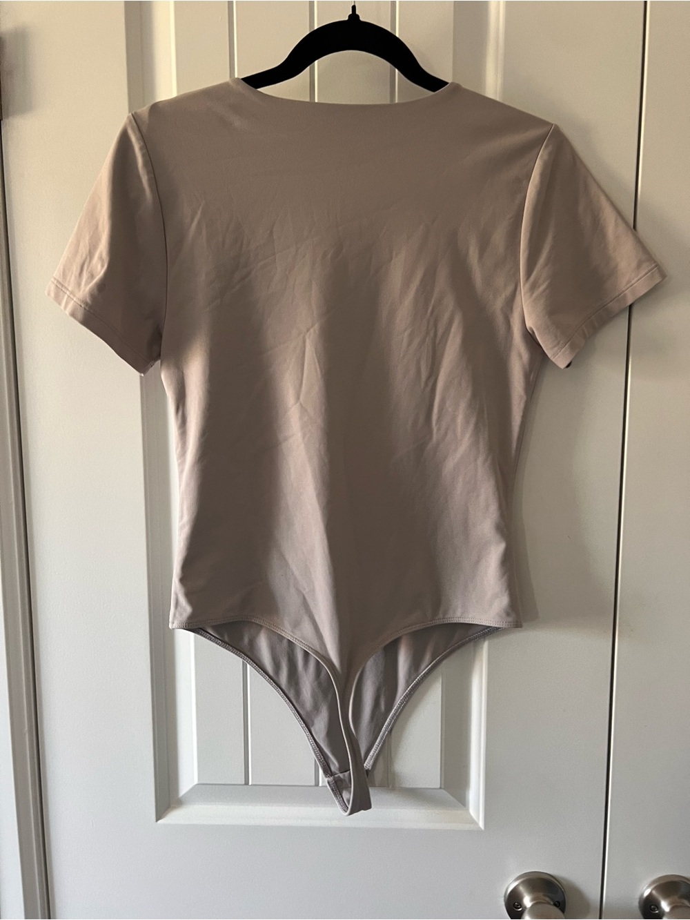 Babaton Original Contour Crew Bodysuit in Taupe Grey - Picture 4 of 5